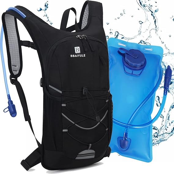 Hydration Backpack with Hydration Bladder 2 L BPA-Free Hydration Backpack 2 L with Reflectors Backpack with Hydration System Running Cycling & Camping Sports Backpack Bicycle Backpack