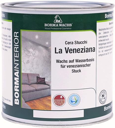Borma La Veneziana Wax for Venetian Stucco Plaster Walls 750 ml