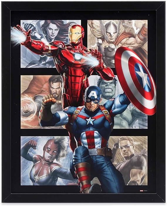 Marvel Avengers Framed Wood Wall Decor