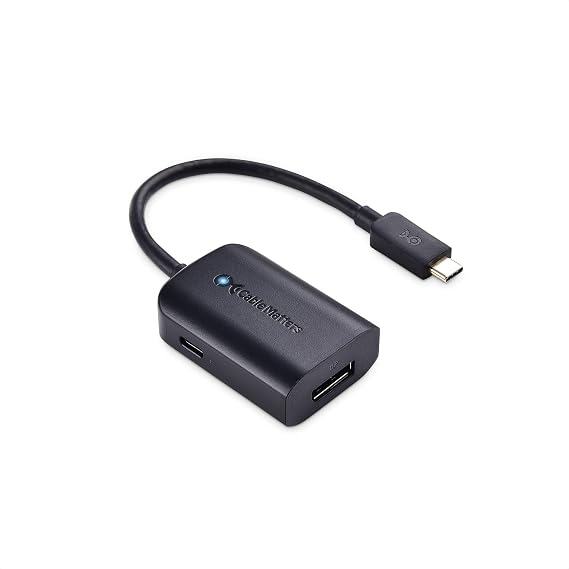 Cable Matters USB C to DisplayPort Adapter (USB C to DP Adapter) with 100W Charging and 8K 60Hz - Thunderbolt 4 / USB4 / Thunderbolt 3 Port Compatible with MacBook Pro, Dell XPS 13 15, Surface Pro
