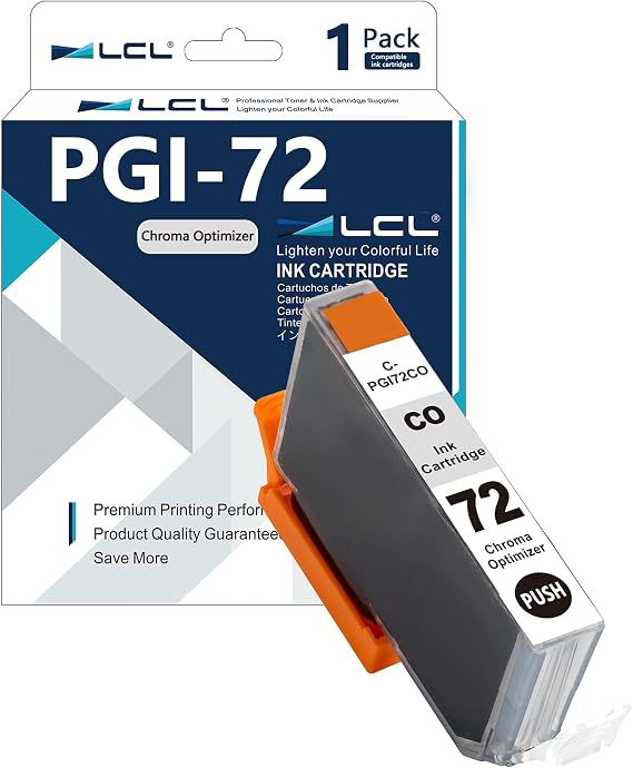 LCL Compatible Ink Cartridge Replacement for PGI-72 PGI-72CO Pro-10 Pro-10s (1-Pack Chroma Optimizer)