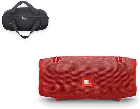 JBL Xtreme 2 - Waterproof Portable Bluetooth Speaker - Red with Expo Gear Xtreme 4 Weather-Resistant Protective Hard-Shell Case
