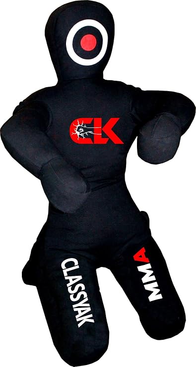 Classyak MMA Jiu Jitsu Martial Arts Training Wrestling Black Sitting Position Punching Bag - Unfilled