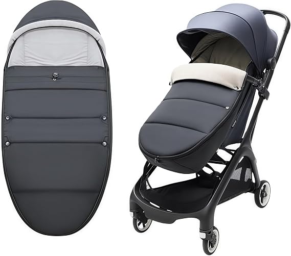 Waterproof Thickened Universal Stroller Blanket - Baby/Toddler Stroller Footmuff, Sleeping Bag & Bunting, Cold-Weather Winter Cover(Black)