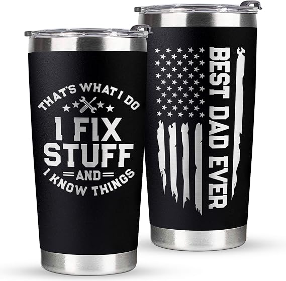 Gift for Dad from Daughter, Son, Kids - Dads Birthday Gifts Ideas - Happy Birthday dad, Best dads Ever Gifts, Fathers Birthday Gifts - Present,Stocking Suffers for Dads - Best Father Tumbler 20Oz