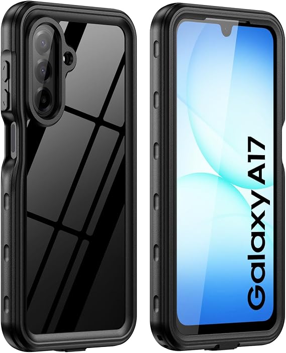 for Samsung Galaxy A17 5G Phone Case, IP68 Waterproof Built-in Screen Protector [Full Body Shockproof] Dustproof Underwater Protective Phone Case for Samsung A17 5G (Black)