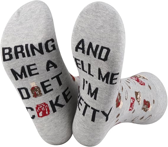 TSOTMO Drinking Gift Drinks Merch Novelty Socks Soda Gift for Soda Drinker Drinks Lovers Caffeine Free