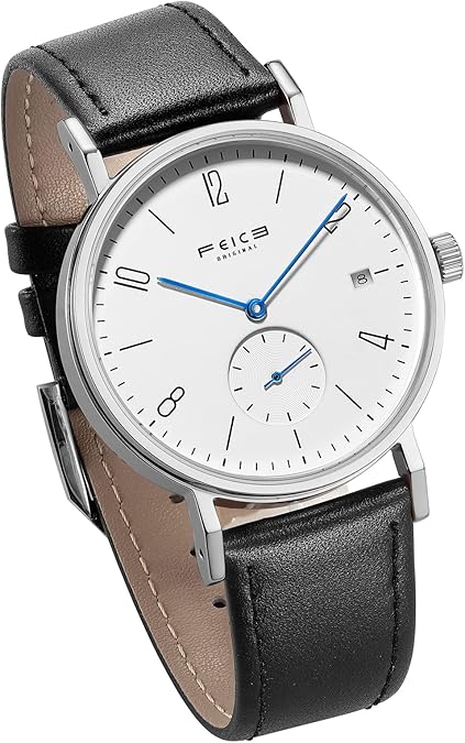 FEICE FM201 Black Mens Watch: Bauhaus Style Automatic Mechanical Watch with Waterproof Sapphire Crystal - Men Women Mechanical Watch