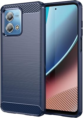 Case for Moto G Stylus 4G 2023 Matte Carbon Fiber Phone Case Soft TPU Anti-Slip Durable Lightweight Protective Phone Cover for Motorola G Stylus 4G 2023,Blue