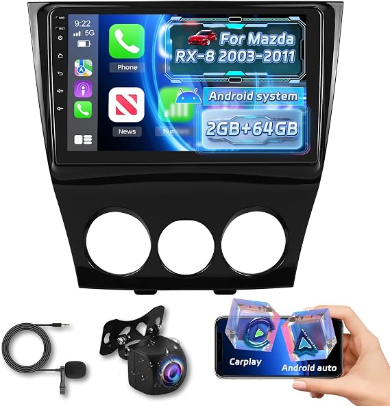 Car Radio for Mazda RX8 RX-8 RX 8 2003-2011 with Carplay and Android Auto