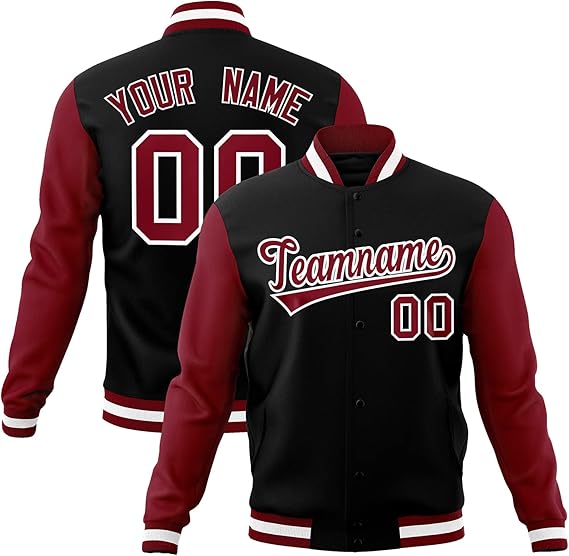 KXK Custom Varsity Baseball Jacket, Stitched Letterman for Men Women Youth
