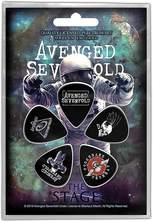 Avenged Sevenfold Plectrum The Stage Set of 5 Multicolours