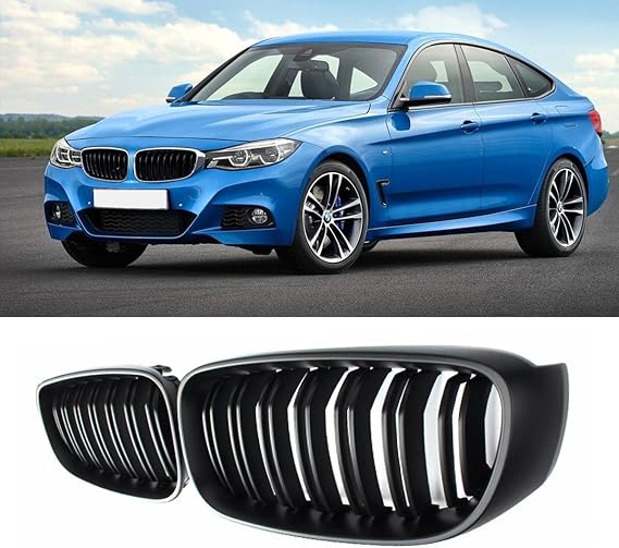 Qitian Matt Black ABS Front Replacement Kidney Grille for BMW 3 Series GT/F34