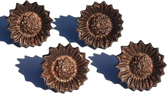 VIBHSA Napkin Rings Set of 4 for Dining Table Decor (Antique Finish)