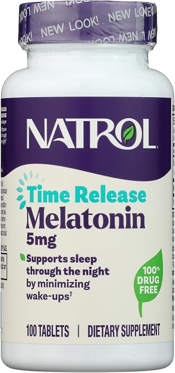 Natrol, Melatonin 5 MG Time Release 100 Tablets 100 Count