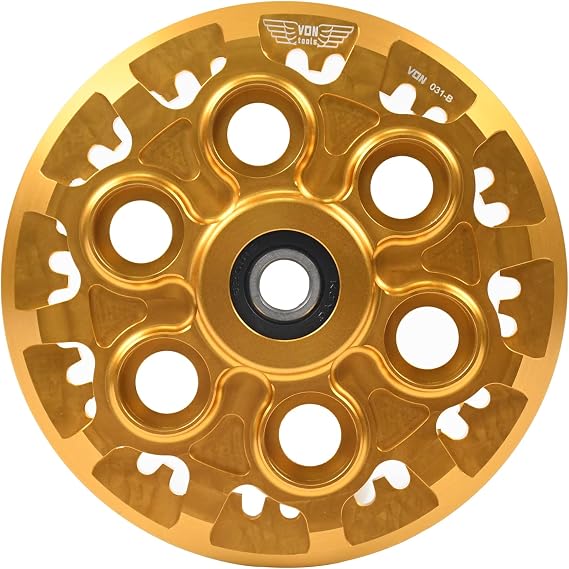 DUCATI Billet Pressure Plate With Teeth 194.2.001.1B 194.2.015.1A For Ducati MH900E, Monster, Multistrada, SportClassic, SportTouring, ST2, ST4, ST4S, Superbike and SuperSport. Gold Version
