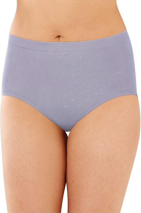Bali womens Comfort Revolution Seamless Brief Panty, Microfiber Stretch Underwear, Womens High Rise Brief