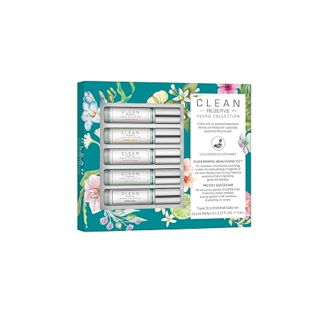 CLEAN H2EAU Fragrance Discovery Gift Set, Travel Mini Size, Water-Based Layerable Daily Perfume, Cruelty-Free, Ethyl Alcohol, Phthalate & Paraben Free