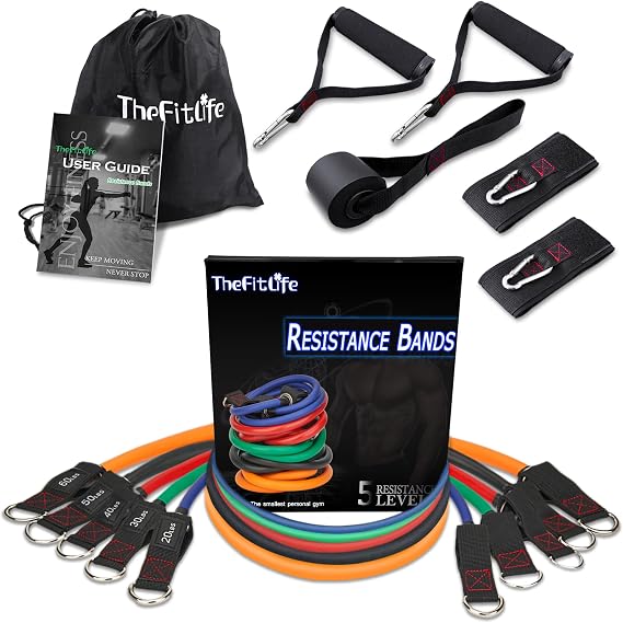 TheFitLife Resistance Bands Set with Handles, Door Anchor and Ankle Straps