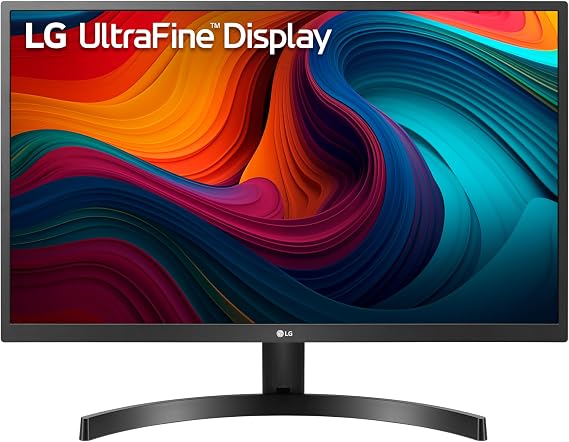 LG 27UK500-B Monitor 27 Ultrafine (3840 x 2160) IPS Display, AMD FreeSync Technology, sRGB 98% Color Gamut, HDR 10, OnScreen Control, Wall Mountable - Black