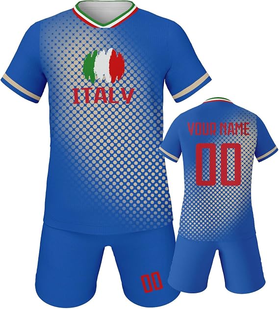Custom Soccer National Team Kids Set Jerseys/Shorts Outfits for Boys Girls Youth Fans Training Uniforms Shirt Suit