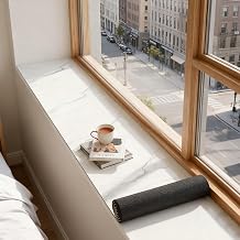 window-sills 10 20 30 40 50 60 70 80 90 Cm Wide Window Sill Protector Mats, Dust-Proof & Oil-resistant & Absorbent Bay Cushion, Cuttable & Easy To Clean(90x50cm/35x20in)