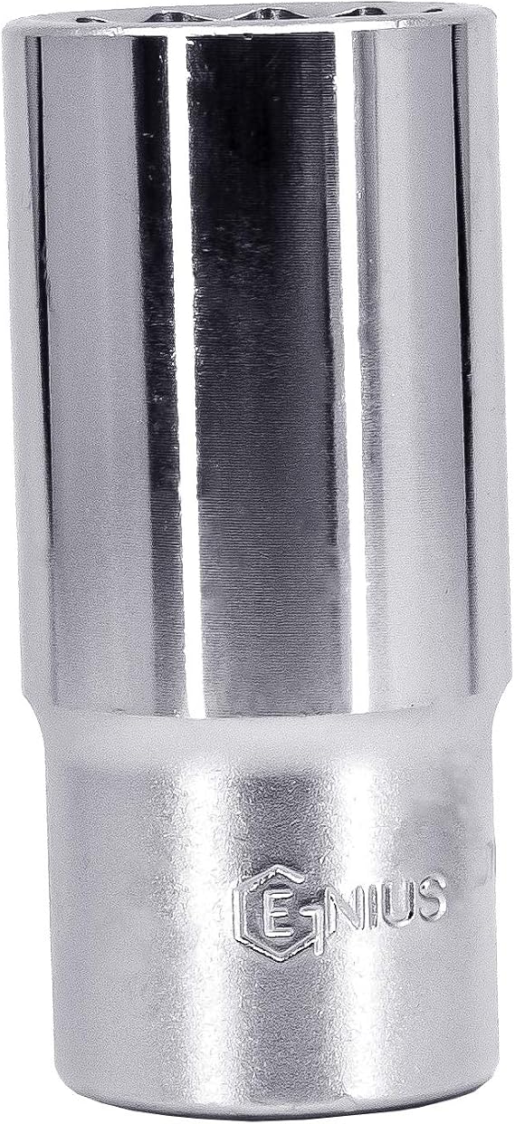 Genius Tools 1/2" Dr. 40mm Deep Hand Socket (12-Point) - 437840