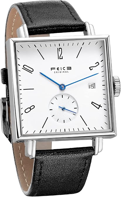 FEICE Sapphire Crystal Square Automatic Watch Classic Bauhaus Watch Minimalist Casual Watches for Men Women Unisex -FM301