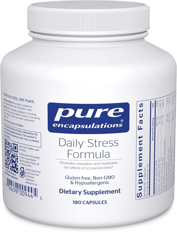 Pure Encapsulations Daily Stress Formula | Promotes Relaxation and Moderates the Effects of Occasional Stress*| 180 Capsules