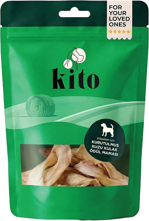 Chito Dried Lamb Ear Chewable Dog Reward Food 100% Natural, Gluten Free, Organic 100 gr
