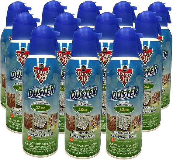 Dust-Off Falcon Professional Electronics Compressed Air Duster, 12 oz. cans, 12 Packs
