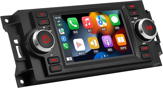 8Core 4GB+64GB Android 15 Car Stereo Radio for Dodge Ram 2006-2008 Dodge Durango 2005-2008 Dodge Charger Magnum Dakota,Chrysler 300C 2004-2007,Jeep Cherokee 05-07 Carplay Android Auto BT Head Unit