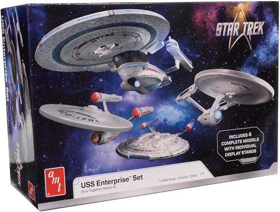 AMT Star Trek U.S.S. Enterprise Four Ship Set 1:2500 Scale Model Kit
