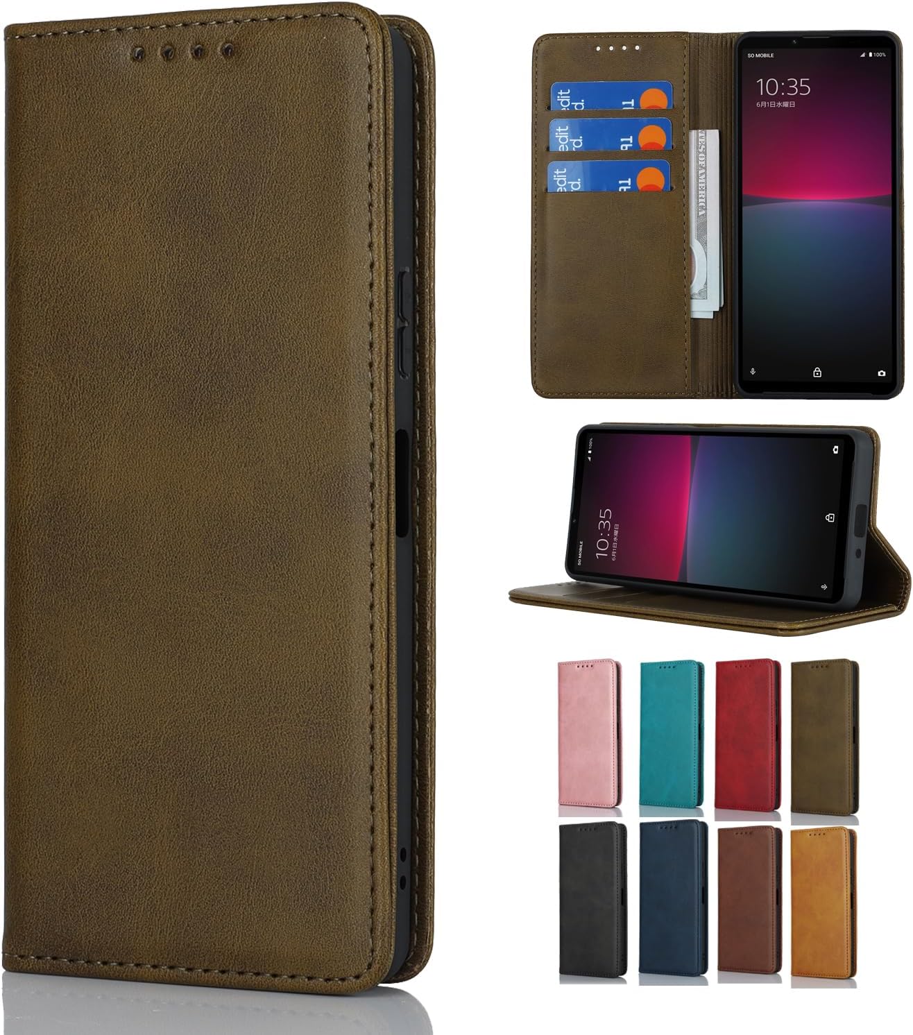 Cavor Xperia 1 VII Compatible Smartphone Case Xperia 1 VII Cover Notebook Type Xperia 1 VII Case Notebook Type Xperia 1 VII Wallet Type Mobile Cover Xperia 1 VII Wallet Type Notebook Case Card Storage