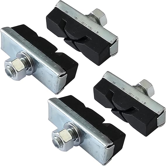 cyclingcolors 4 x Bicycle Brake Rubber X-type 40 mm Brake Pads with Screws Road Bike MTB Brake Shoes