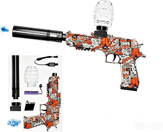 Electric Gel Splatter Toy, Water Bead Blaster, Automatic Toy Gun Gift,20000 bullets, Suitable for Kids and Adults Outdoor Sports Shooting Game Activities for 14+ Year Old