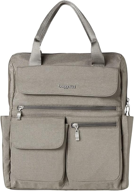 Baggallini womens Modern Everywhere Laptop Backpack, Sterling Shimmer, One Size US