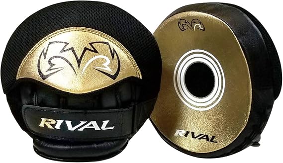 RIVAL Boxing RPM5 2.0 Parabolic Punch Mitts - Perfect for Precision and Combination Punching, 7" Diameter Striking Surface