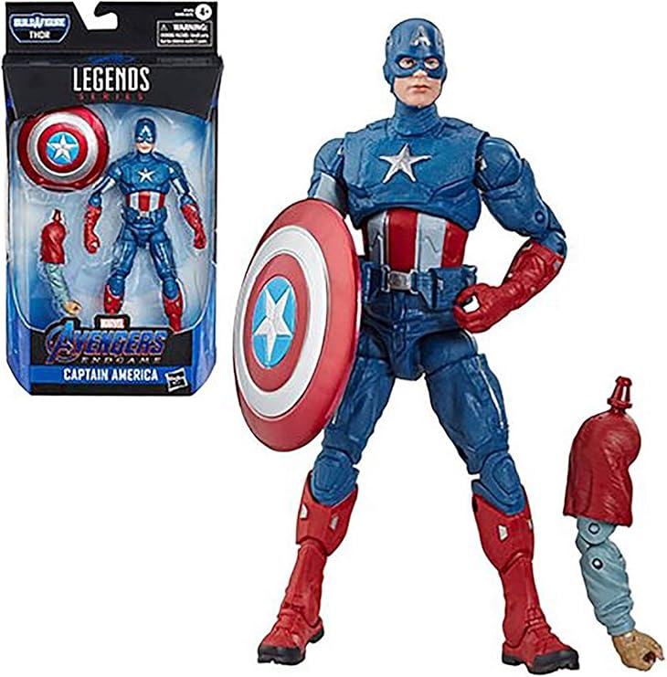 Marvel Legends Series Avengers: Endgame 6" Collectible Action Figure Captain America Collection, Includes 1 Accessory
