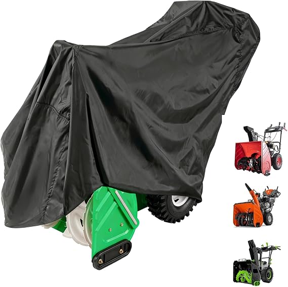 Snow Blower Cover - Snow Thrower Protector Case Heavy Duty Waterproof 210D Oxford Outdoor Snow Thrower Cover Universal Fit for PowerSmart Toro Honda Craftsman Ariens EGO Snow Joe (47"x40"x32")
