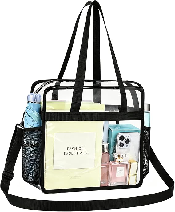 Clear Bag for Stadium Events 12612 Clear Tote Bag for Concert,Sport,Festival