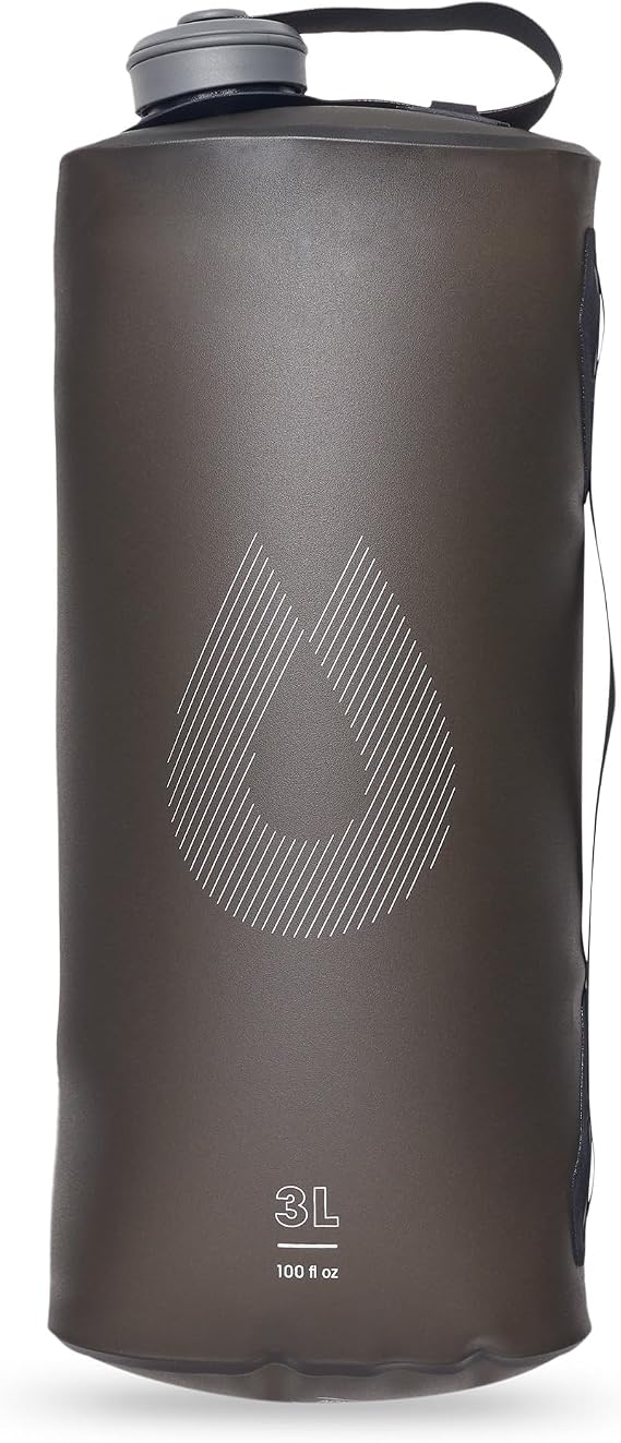 HydraPak Seeker Collapsible Camping Water Storage (3L, Mammoth Grey)