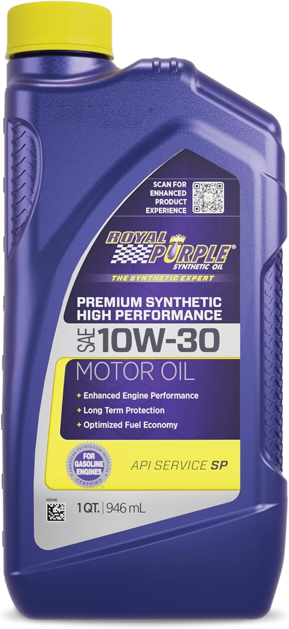 Royal Purple (06130-6PK API-Licensed Heavy Duty SAE 10W-30 High Performance Synthetic Motor Oil - 1 Quart, (Case of 6)