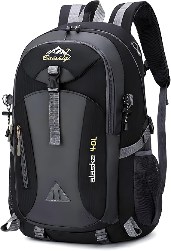 Zimoer Hiking Backpack 40L, Lightweight Trekking Daypack Rucksack, Water-Resistant Camping Travel Backpack for Trekking Mountaineering Climbing Cycling Outdoor Sports for Men Women