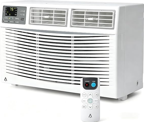 8000 BTU Window Air Conditioner, Window AC Unit 115V Cools Up to 350 Sq.Ft, Energy Saving with Remote & App Control & Timer, Perfect for Small Bedroom or Living Room, Easy Install Kit