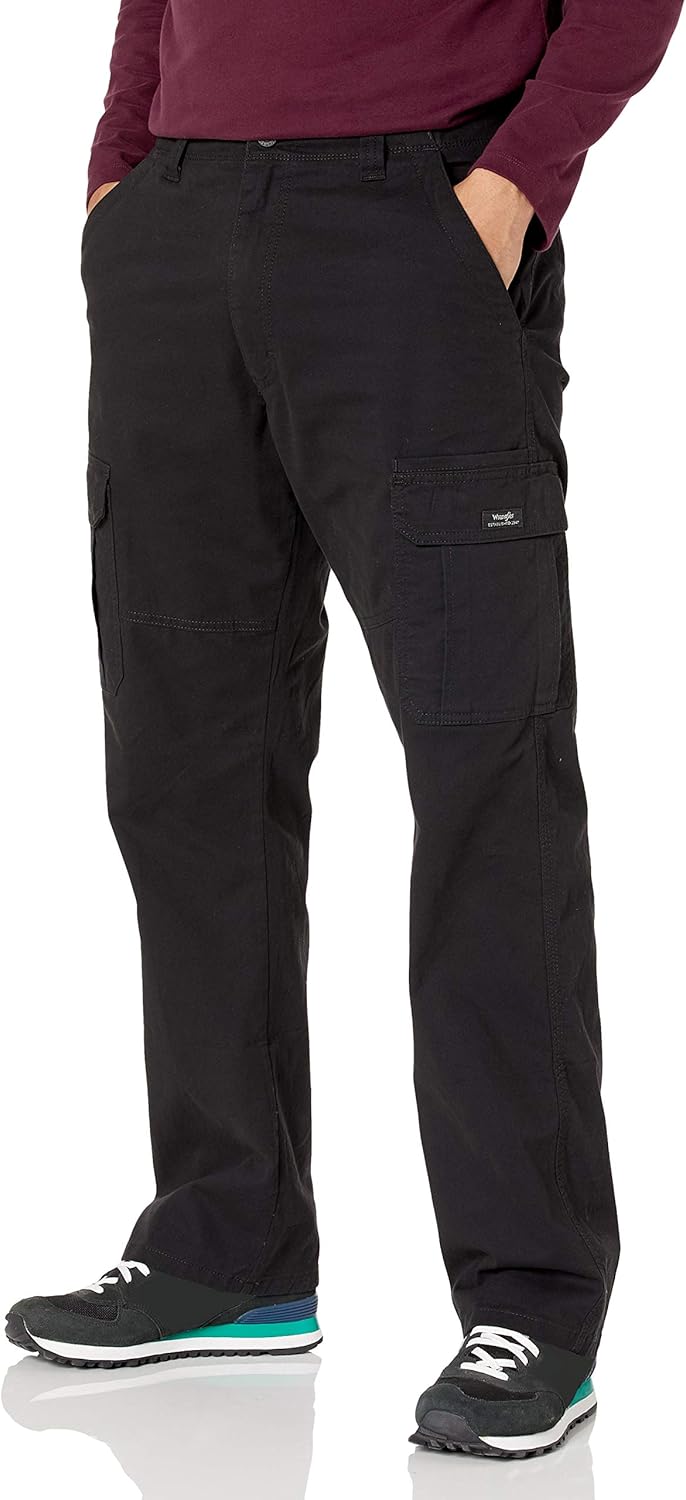 Wrangler Authentics Men's Relaxed Fit Stretch Cargo Pant Casual Pants