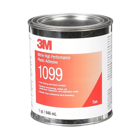 3M Nitrile High Performance Plastic Adhesive 1099, Light Tan, 1 Qt can