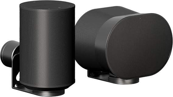 PEGZONE Speaker Wall Mount for Sonos Era 100 and Era 300, 1 Pair, Black