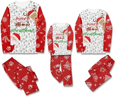 Christmas Pajamas for Family Pjs Christmas Matching Pajamas Sets for Men Christmas Pajamas 5-6 Years