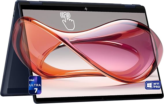 HP OmniBook X Flip 2-in-1 Copilot+ Laptop Intel Ultra 7-256V 16GB LPDDR5x RAM 1TB PCIe SSD 14" 2K 1920x1200 Touch Screen Intel Arc 140V Backlit Keyboard W11 Pro Atmospheric Blue